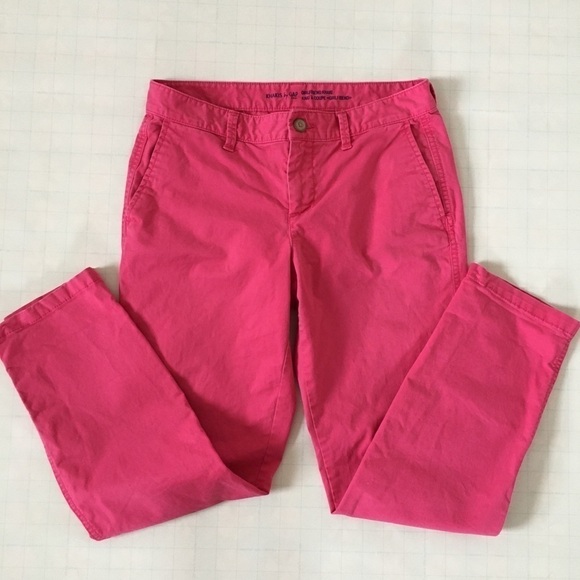 Gap Girlfriend Khakis Pink Relax Fit Straight Pant - Picture 11 of 12